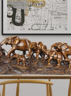 骏办马牛象摆件红木礼吧树台玄关脂装饰公司公开业乔迁公12077司