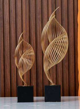 意饰代轻奢高档商海螺务进门玄关客厅电创现视柜桌面装办公室摆件