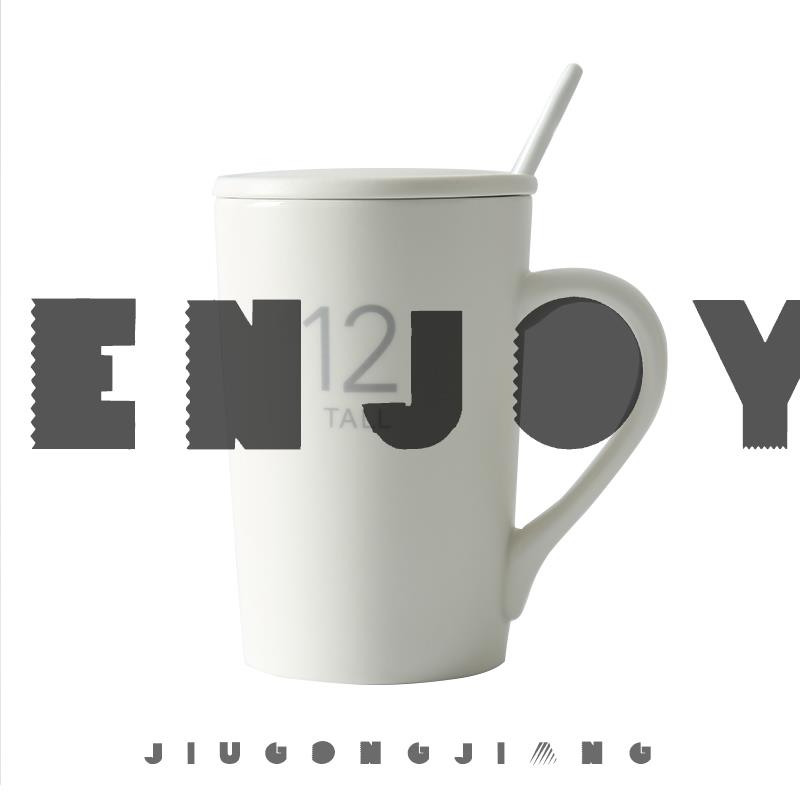 杯子男生陶瓷夏季家用陶瓷杯咖啡杯简约清新森系马克杯无盖水杯女