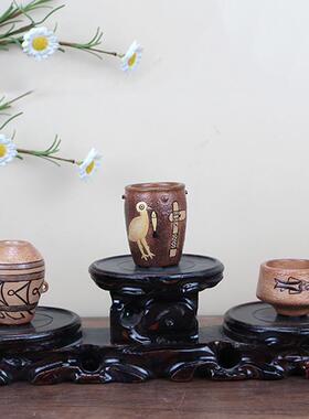 鹳鱼石斧仰韶文化彩陶创意陶瓷彷古收纳桶桌面收纳盒文创礼品笔筒