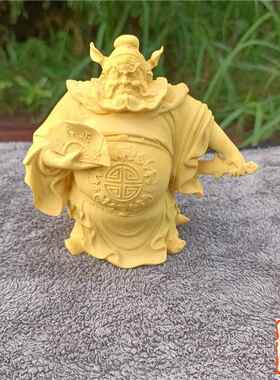 黄杨木雕天师钟馗车摆件刻文玩UCD手把家礼居装饰收件藏品送工艺