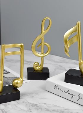 客厅柜子摆件高级感现代简约音乐奖杯五线谱音符钢琴家居装饰品钢