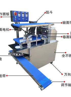 全自动仿手工卷面式包子机多功能一体机老面发面均可用效包子机