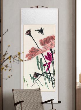 齐白石葫芦挂画花国画客厅装饰画书房鸟茶室玄关壁画福禄老756156
