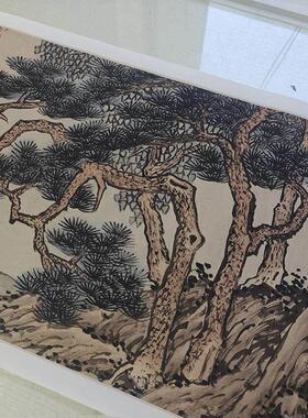 沈周山水图国画 画彷古画 画长卷宣纸高清微喷覆制品学习临摹范本