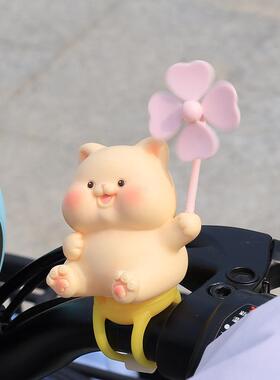 嘟嘟乐园儿童电动摩托车装饰品桌面熊猫兔子卡通车载摆件创意礼品