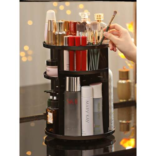 360 Degree Rotating Cosmetic Storage Box Makeup Organizer - 图3