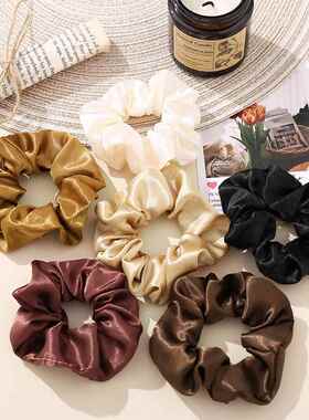 ins wind retro women's large headband hair rope accessor