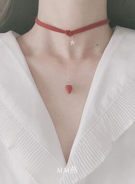 轻奢蕾丝珍珠choker白色气质甜美