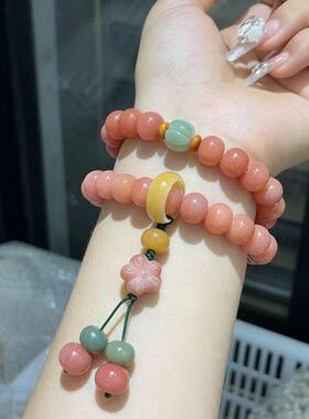 菩提根手串盘玩女款菩提子远山黛复古风绕指柔佛珠手链文玩手链
