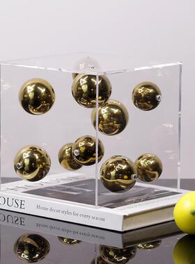 北欧现代简约轻奢子亚克力罩样星球摆件品板房售楼处软装饰ELT摆