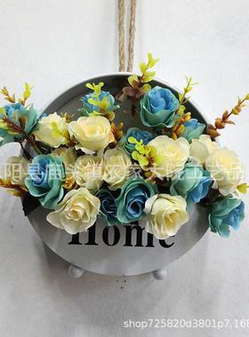 批发美式壁挂花篮花篮装饰摆件