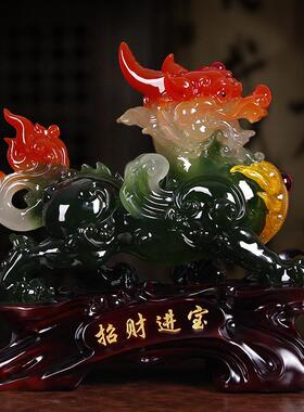 招财貔貅摆件大号一对店铺开 业乔迁送礼家居客厅电视柜玄关装饰