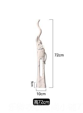 新款厅抽象大象摆件摆客玄关落地家居装品饰电视柜瘦细长高款工艺