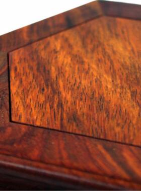 红木工艺品摆件 紫砂壶六角形底座/红酸枝弯脚六角台/厂家直销