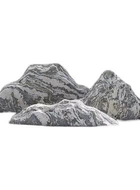 雪浪石切片组合天然造景大型泰山石雕小假山新中式室内庭院景观石