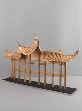 新中式中国风传统古建筑摆件客厅书房玄关酒店售楼处家居软装饰品