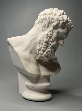 大力神头像覆古罗马艺术石膏像雕塑美术素描教具桌面装饰摆饰礼物