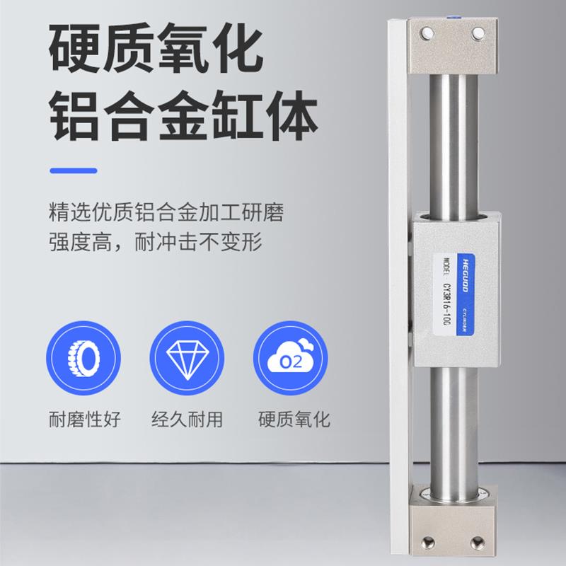 CY3R无杆气缸CY1R10/15/20/25/32/40/50/63-100/200/300/400/500 - 图0