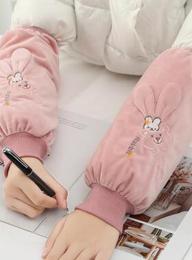 【新款正品】袖套护袖秋冬季工作套袖长款防污厨房女款学生韩版家