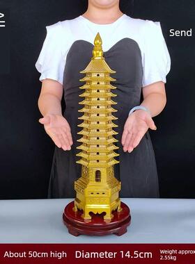 纯铜文昌塔13十三层九9层书房办公室桌面全铜学习摆件铜宝塔礼品