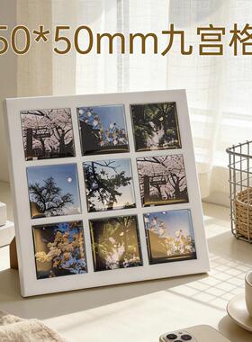 magneticphotoframe冰箱贴相架/相框九宫格磁吸照片桌面展示架