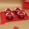 Wedding supplies festive tea cup wedding gift change wedding cup dowry tea set supplies pair of bowls