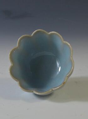 仿古瓷器 复古南宋风格 汝窑莲花式温碗 酒杯 古董古玩收藏品662