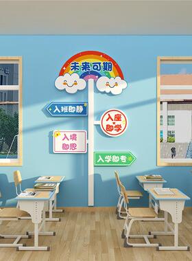 教室环创布置装饰品班级公约文化立体墙贴纸面挂牌小学黑板报开学