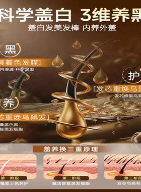 【2025升级款】小金管多肽美发笔一次性盖白神器官方正品