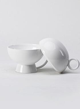 Darchin树脂小茶杯茶具套装 白色树脂汁斗杯家居用品 样板间橱柜