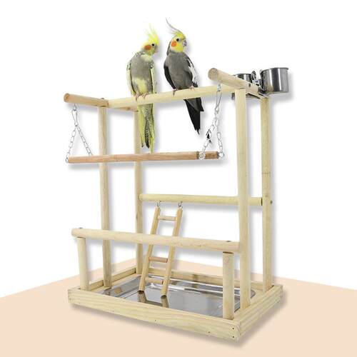 鹦鹉鸟游戏架 鹦鹉玩具用品 训练站架逗鸟鸟玩具爬架爬梯秋千云梯 - 图2
