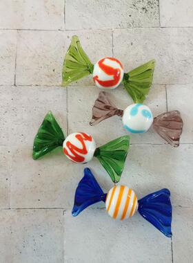 玻璃彩色糖果玻璃装饰品工艺品摆件家居节日摆设儿时记忆