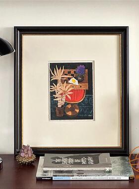 恰逢此时中古风客厅装饰画复古级玄关挂画餐厅小众艺术极简摆画