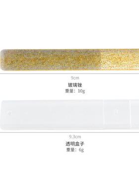 工厂直销玻璃纳米指甲锉条微粒美甲抛光棒亮甲磨砂