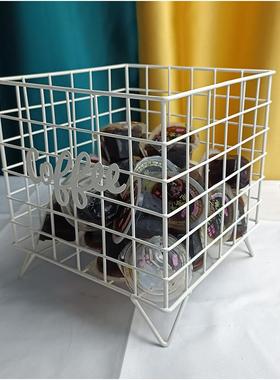 厂家创意铁艺咖啡胶囊收纳筐糖果归纳架子干果铁艺篮子家居摆件篮