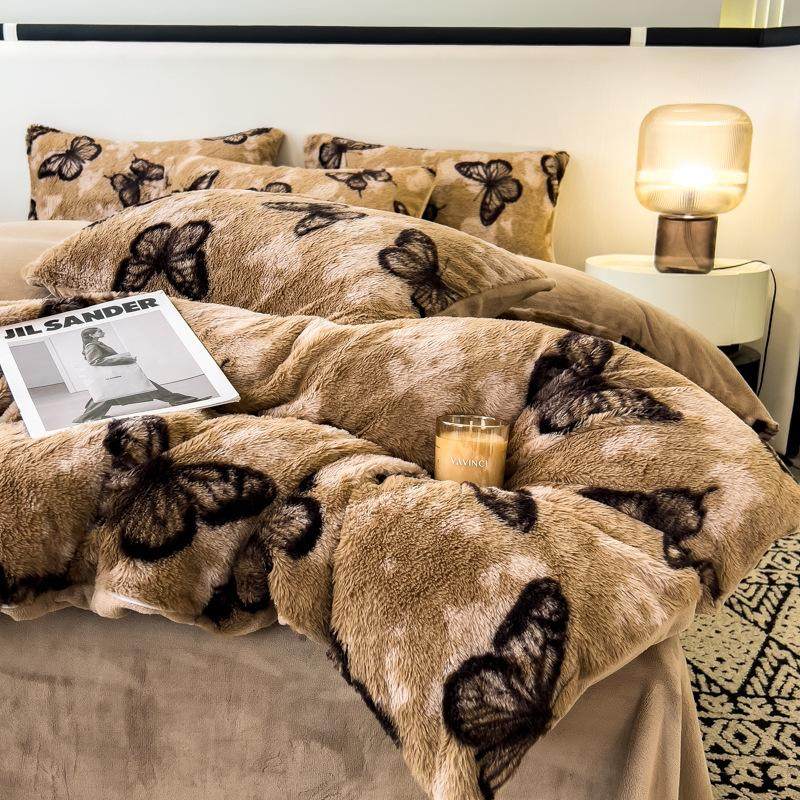 a类加厚兔毛绒被套单件冬季加厚牛奶绒被罩三件套单人法兰绒被套3,淘宝优惠券,粉丝福利购,淘宝优惠卷