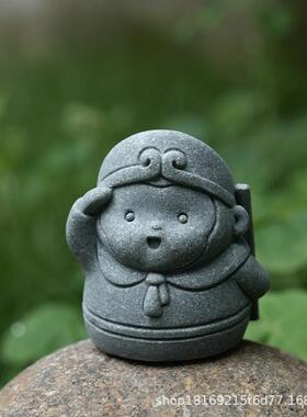 迷你可爱西游记师徒四人摆件假山水盆景鱼缸造景摆件水族箱微景观