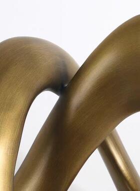 代轻奢扭曲麻花金树脂创色意摆件桌店面客厅装现饰GT-A031品酒样