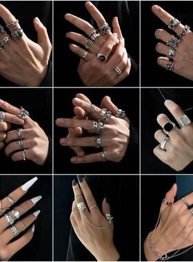 European and American trend skull serpentine ring欧美潮戒指