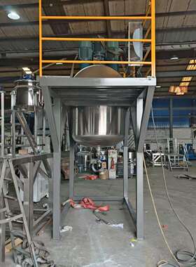 胶水加热恒温调配罐1000LAB胶搅拌机不锈钢液洗锅配套加料平台