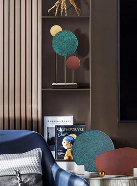 轻奢摆件客厅电视柜玄关柜酒柜办公室北欧创意艺术家居装饰品铜材