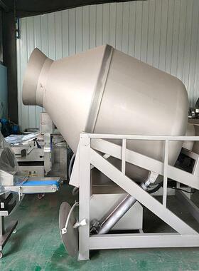 实验室新型斜式真盛新空滚揉机 小型卧自式倾动进出料智能揉滚腌