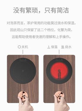 三界观山黑晶炉煮茶器家用保温烧水泡茶壶小型快煮壶礼品茶具白茶