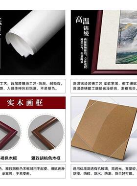 万里长城画客厅山水画办公室装饰画靠山图挂画书房茶室背景墙壁画