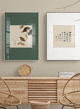 新中式禅意客厅装饰画水墨字画茶水房挂画沙发背景墙壁画水墨画
