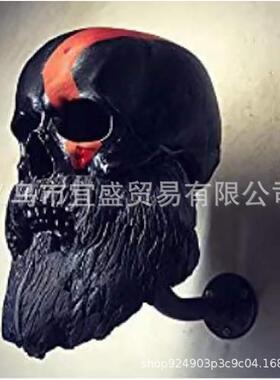 跨独立家YS-001站头骷髅摆件摩托头盔树脂摆境件挂饰神秘骷髅居鬼