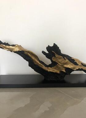 树脂工艺品仿真树头树技软装家居书房办公室饰品盆景现代简约立体