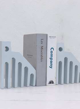 现代简约欧式树脂台阶书档摆件样板房售楼处书房建筑书挡品摆设