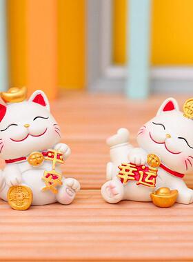 暴富*猫生意兴隆新年礼品进吉祥如意送礼树脂摆件